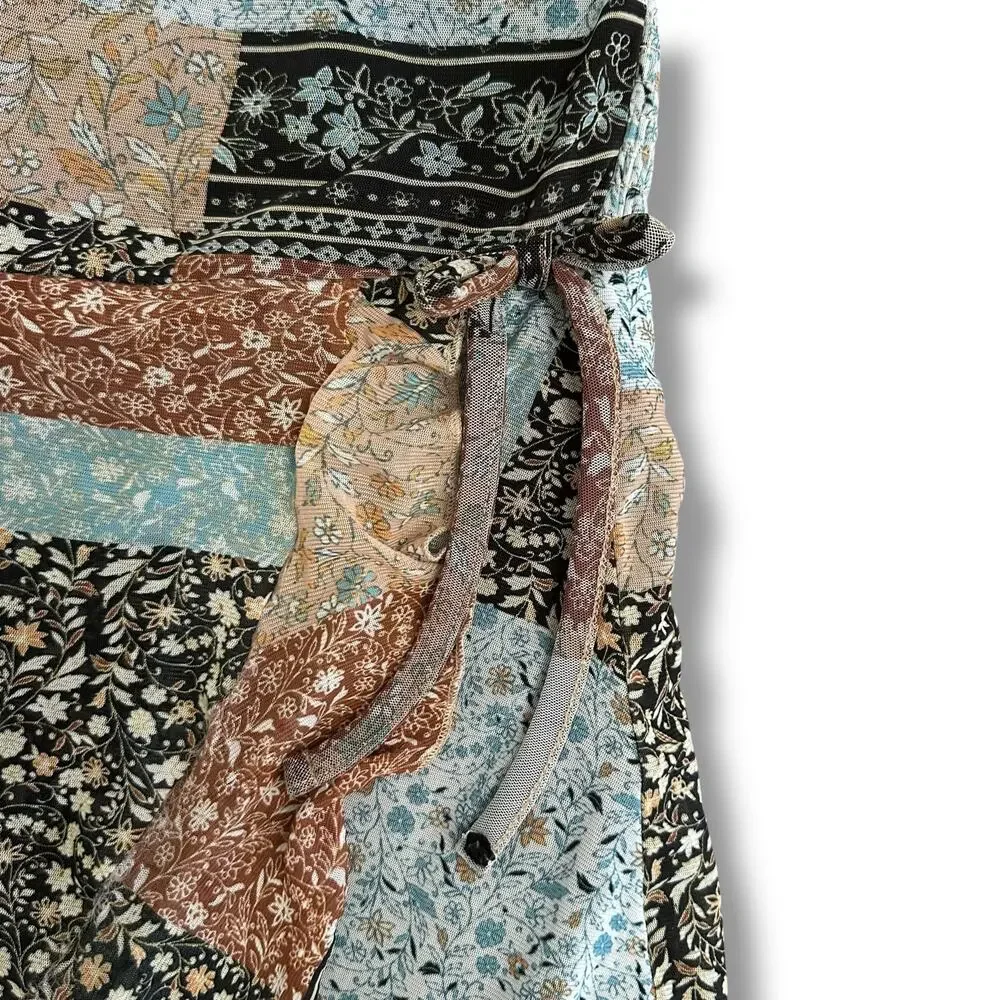 Rare Editions Girls Size‎ 8 Dress Patchwork Floral Sundress Lined Boho Style
